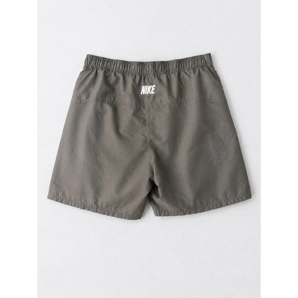 Nike Men's Medium Gray Running Athletic Shorts Lined Drawstring Swoosh